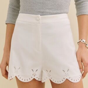 Reformation White Eyelet Women's Shorts
